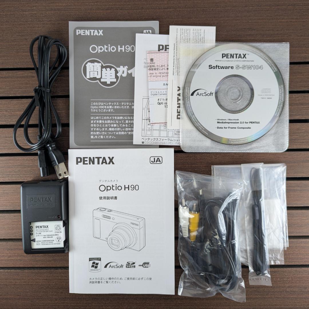 PENTAX Optio H90 コンパクトデジタルカメラ + 純正ケース他