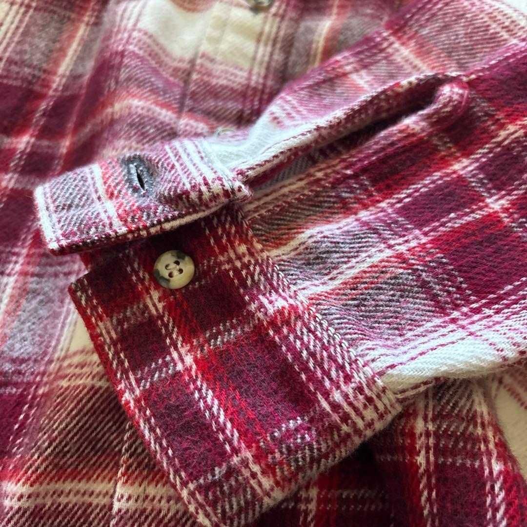 USED USA製 FIVEBROTHER オンブレ ネルシャツ M