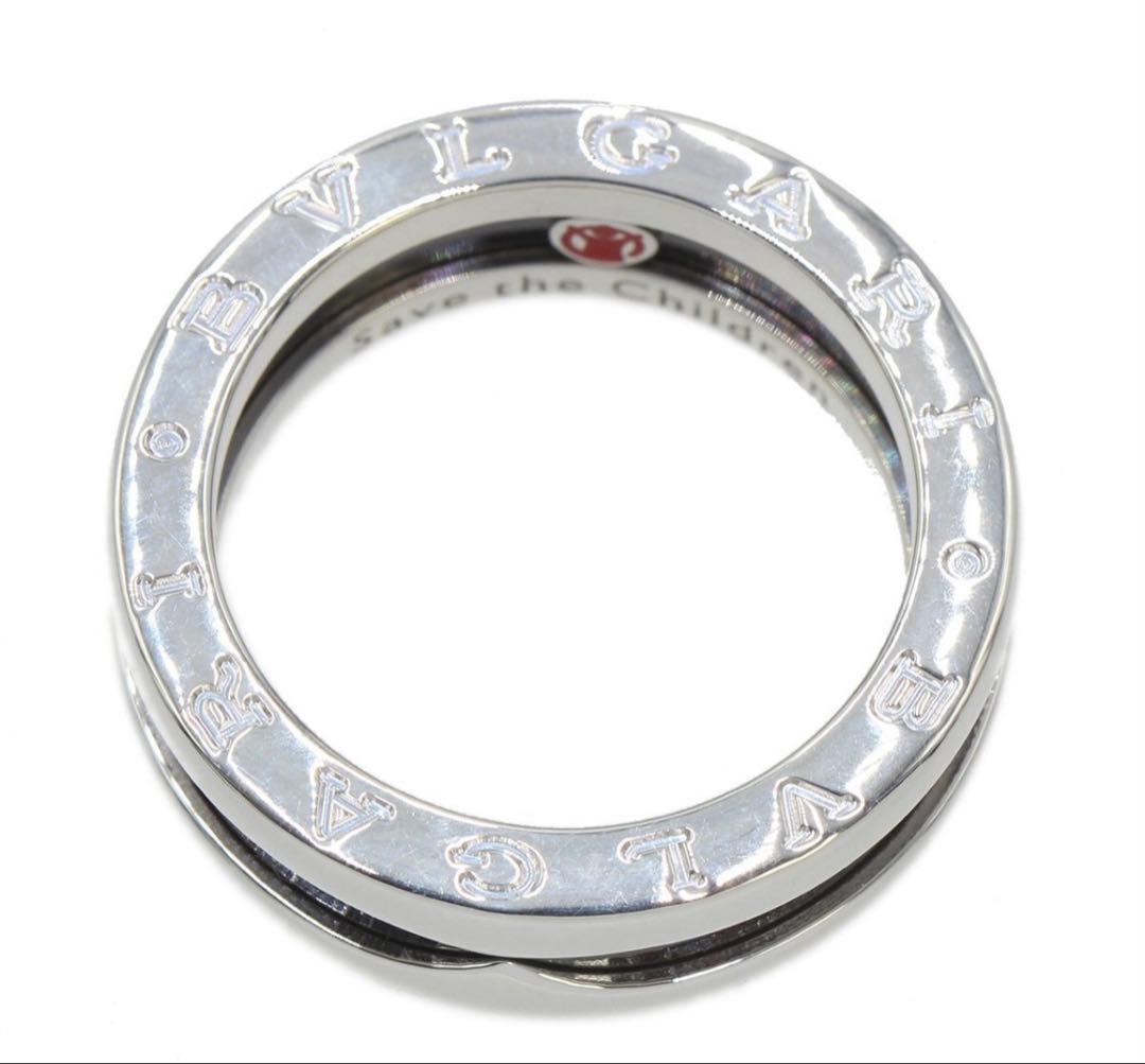 R2786 ブルガリ #53 SV925×黒セラミック B-zeroリング　指輪