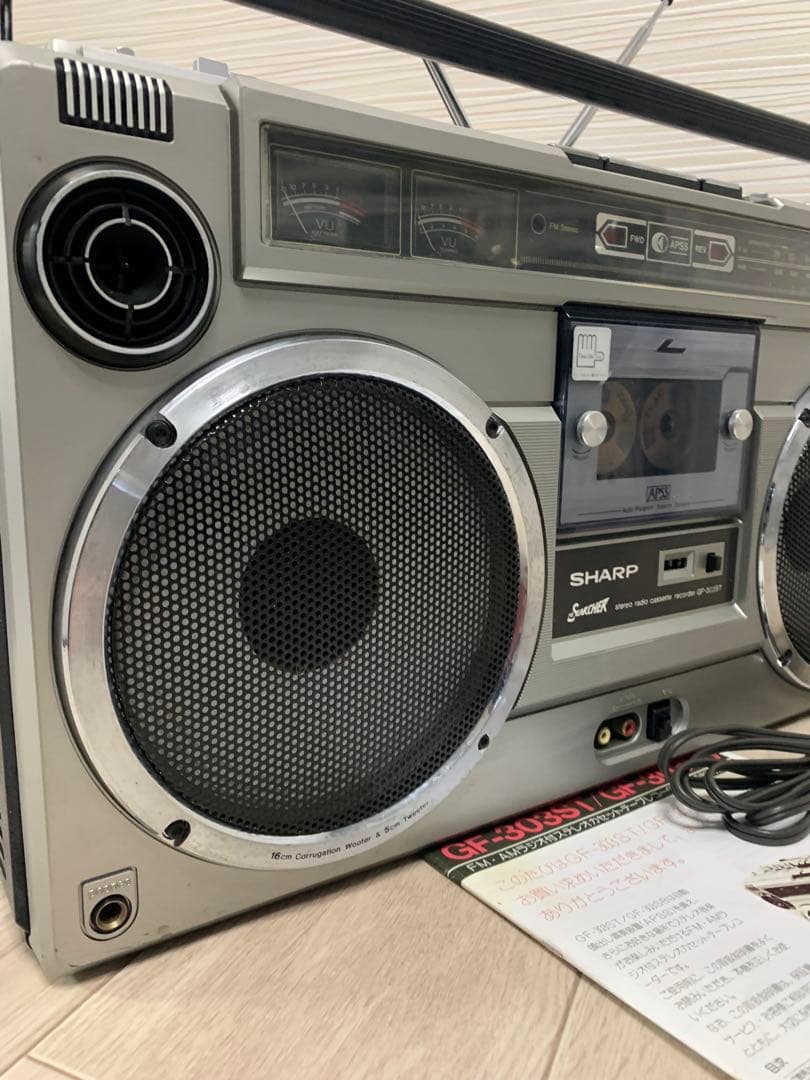 動作品！美品ラジカセ シャープ SHARP GF-303ST AM FM ラジオ