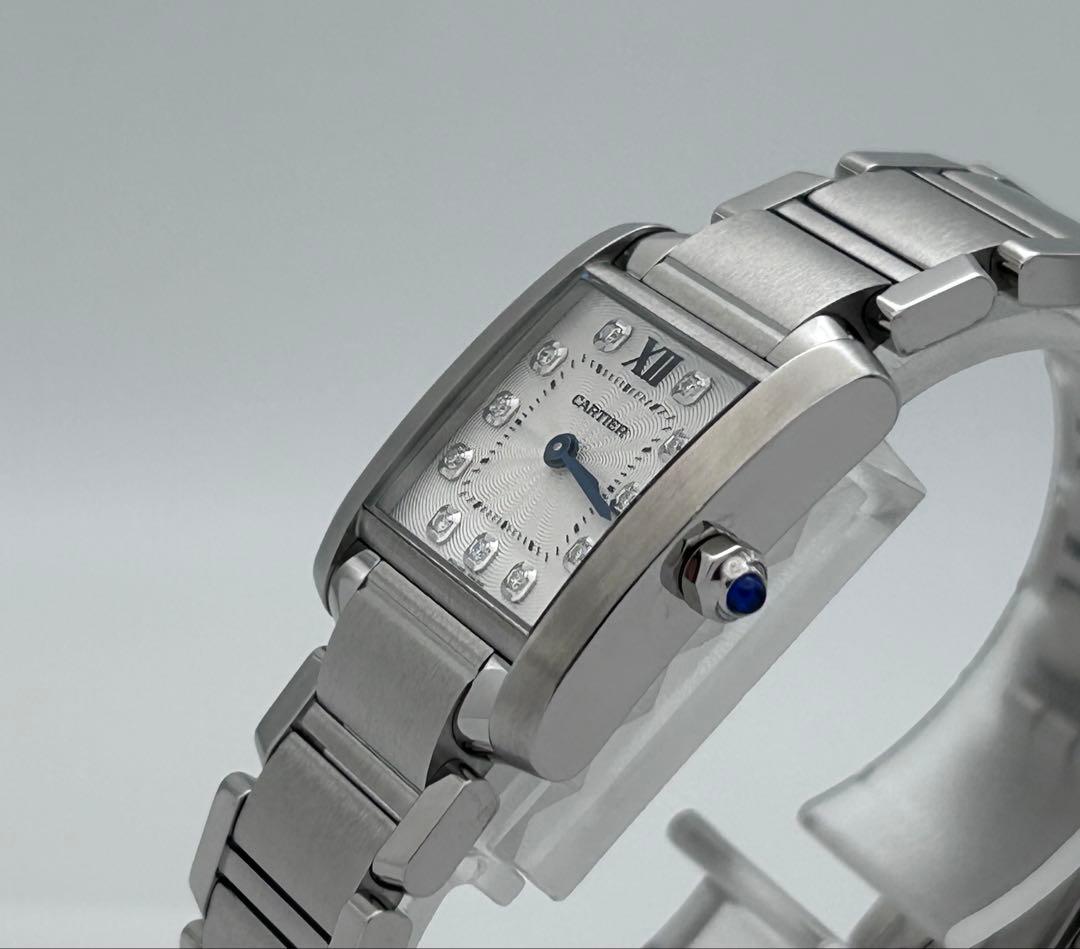 保証2029年1月 カルティエ タンクフランセーズSM ウォッチ11Pダイヤ