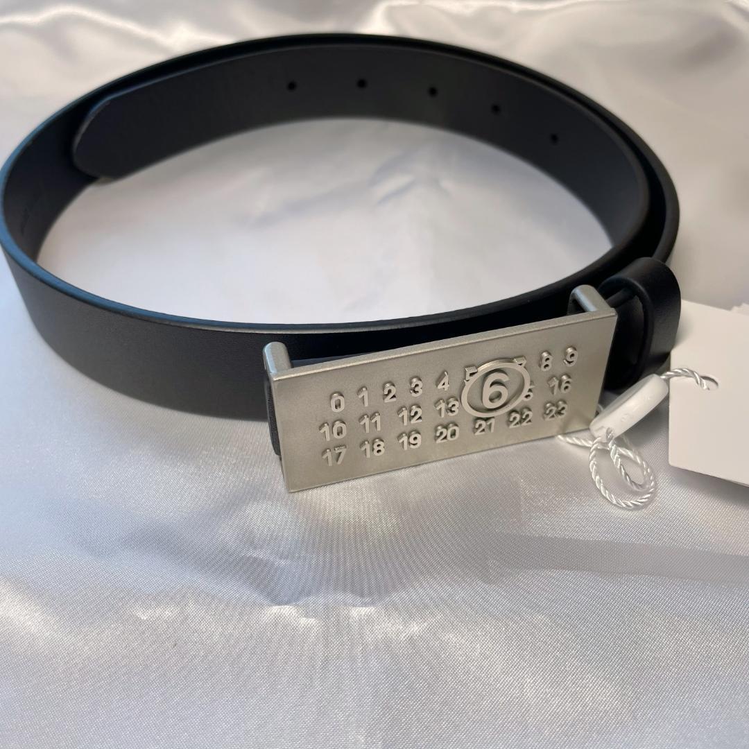 ☆MM6 Maison Margiela☆大人もOK！ロゴ入りベルト 黒