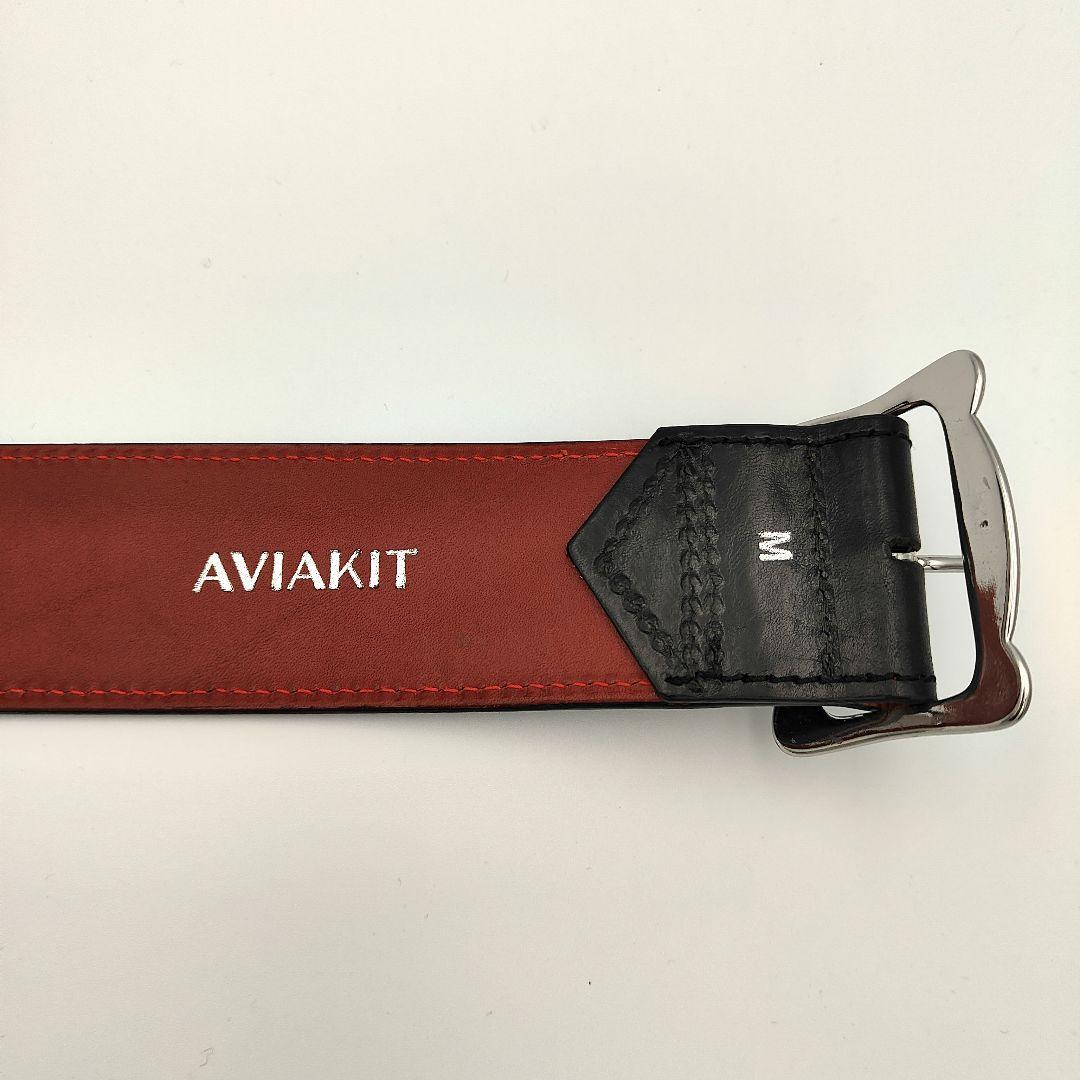 美品✨ルイスレザー AVIAKIT 本革ベルト M ブラック 全長100cm