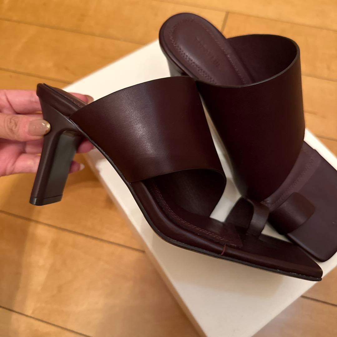 靴 TODAYFUL Square Leather Sandals