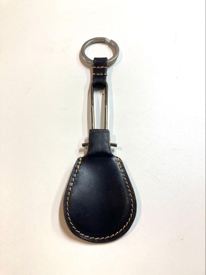 Whitehouse ブライドルレザー キーホルダー 希少カラー ネイビー