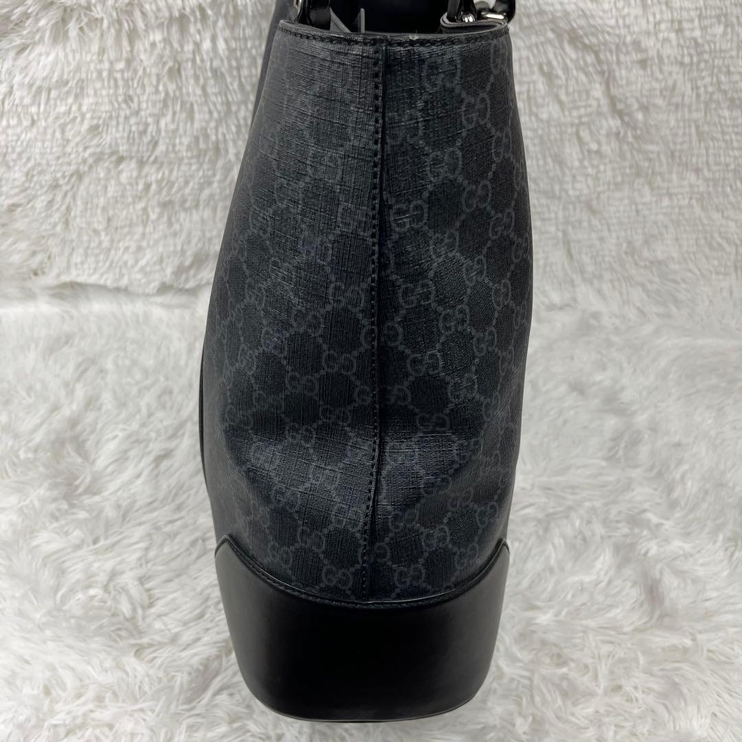 GUCCI GGスプリーム　シェリーライン　トートバッグ　肩掛け　ブラック