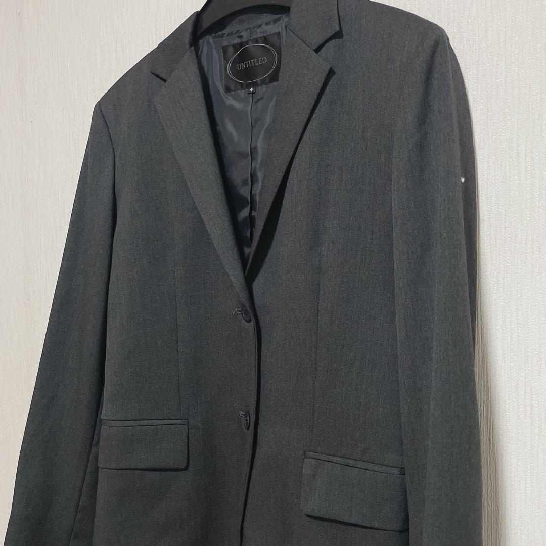 untitled サイズ4 大きいサイズ　ダークグレー　パンツスーツ フォーマル