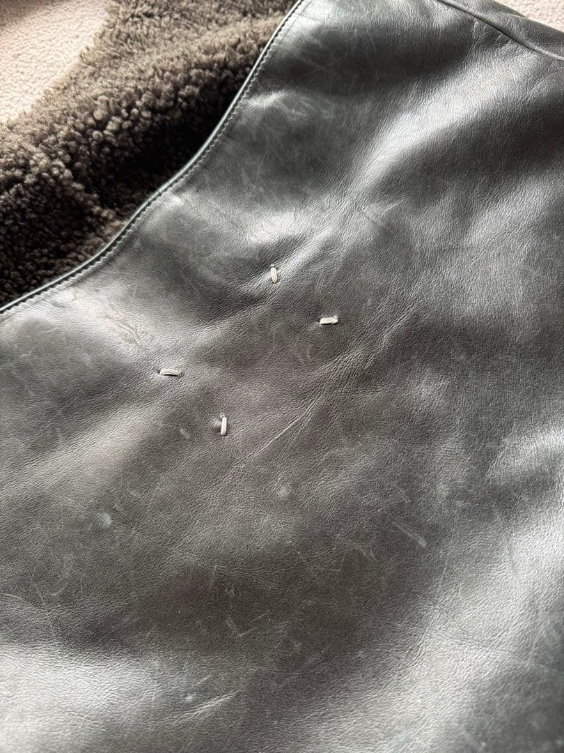 MaisonMartinMargielaマルジェラ レザー＆ムートンバッグ