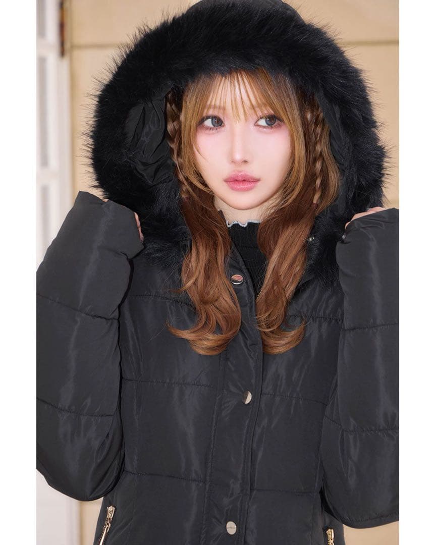 新品タグ付き シェリミー Cherimi ロングファイバーダウン Rady 黒