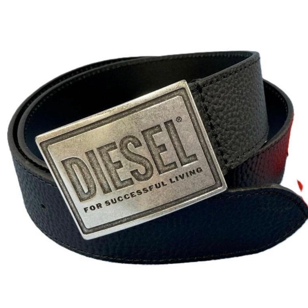 新品　DIESEL　BELT　B-GRAIN Ⅱ　X08893　90　BLACK
