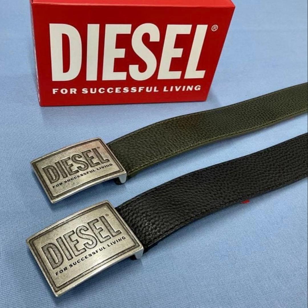 新品　DIESEL　BELT　B-GRAIN Ⅱ　X08893　90　BLACK