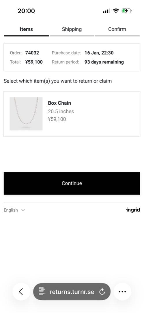 TOMWOOD Box Chain ネックレス