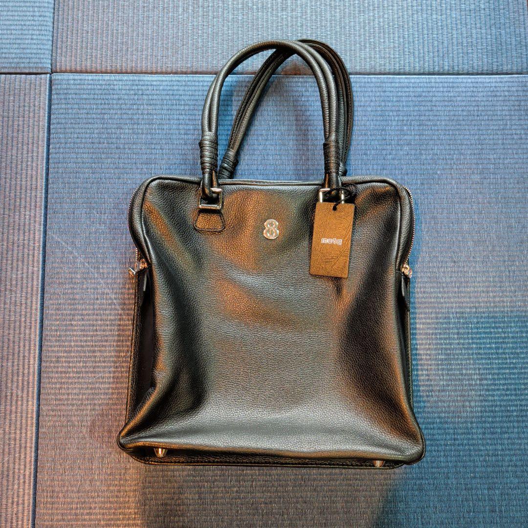 muta 牛革ブラック トートバッグ