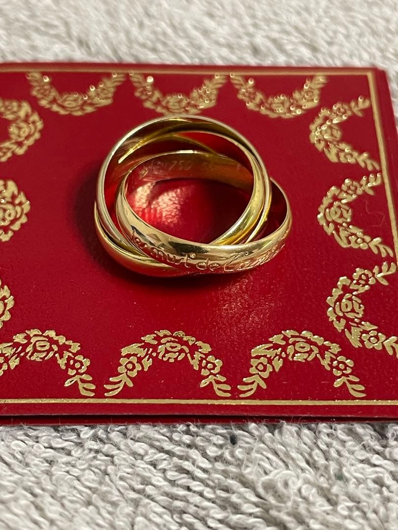 Cartier カルティエ 750YG×WG×PG 3連　トリニティ リング