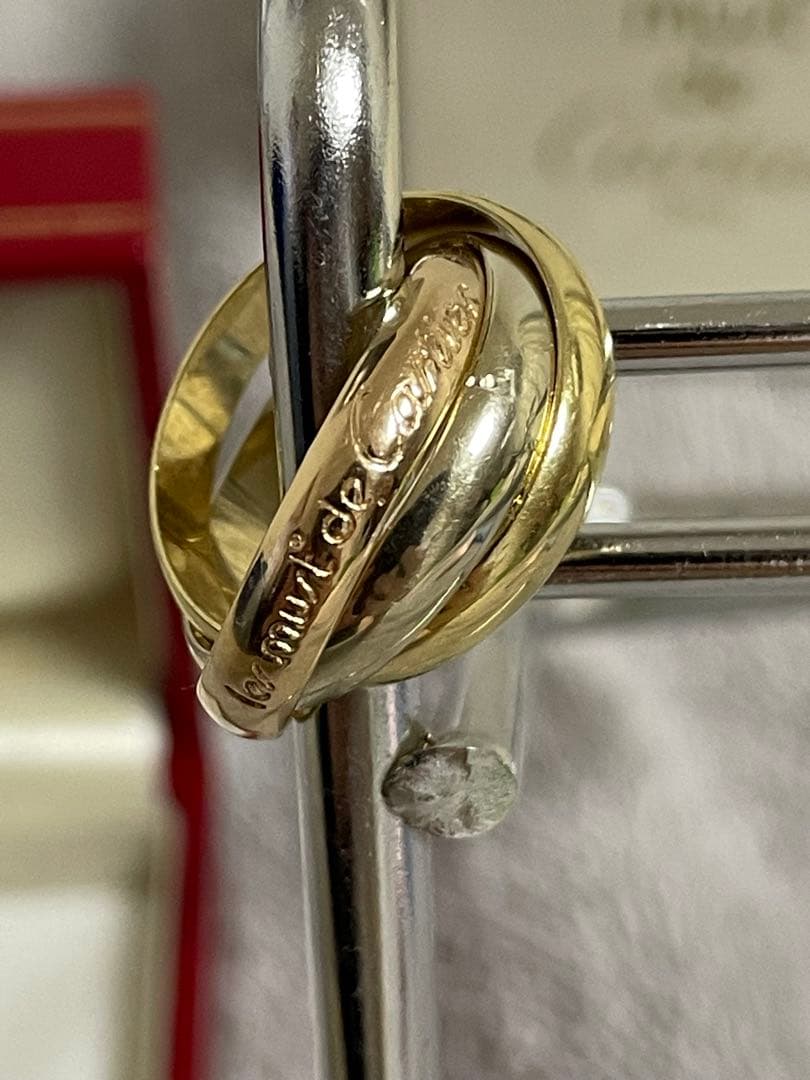 Cartier カルティエ 750YG×WG×PG 3連　トリニティ リング