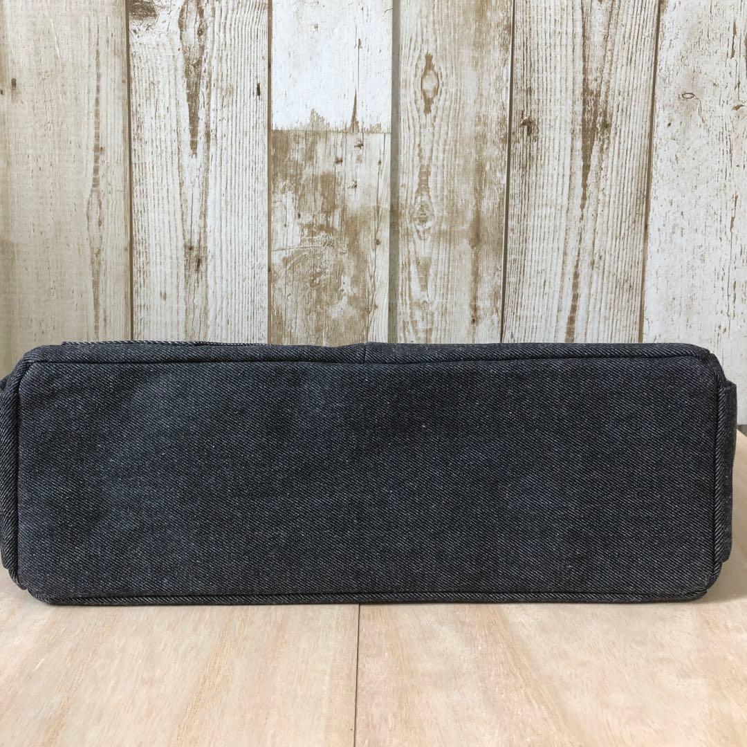 けぃ　トートバッグ　ブラック　ショルダーベルト付き