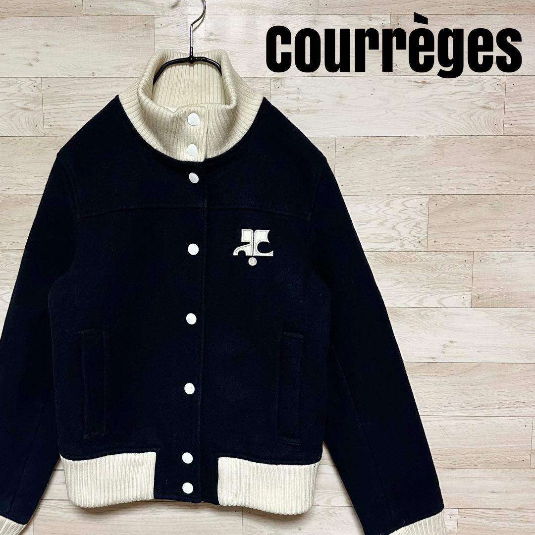 ✨courreges クレージュ ブルゾン wool スタジャン ジャケットM✨