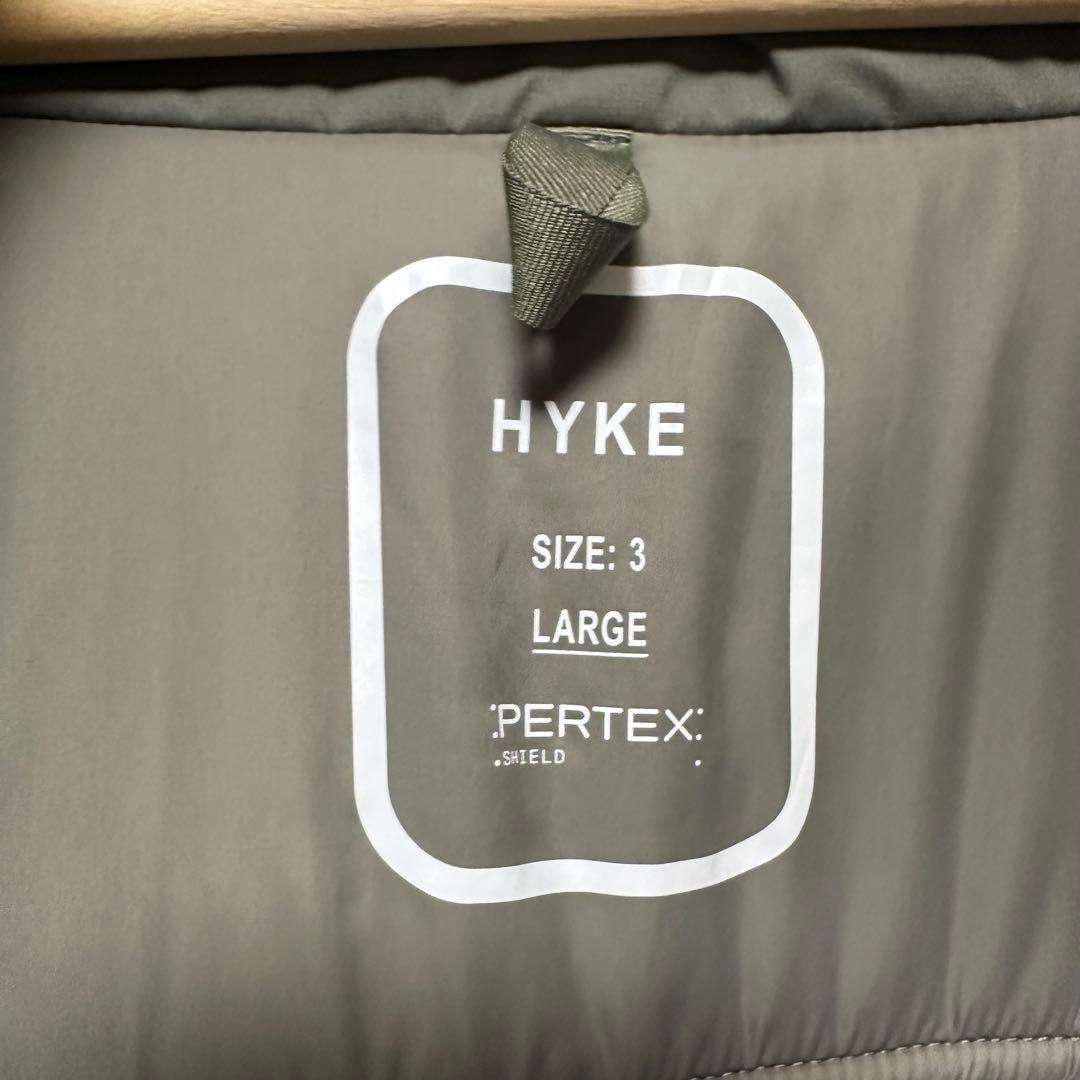 HYKE✖️ PERTEX　PUFF PARKA ハイク　ダウン　サイズ3