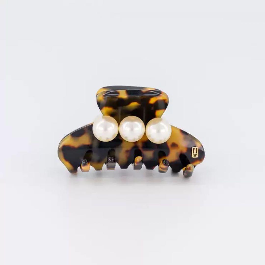 【新品未使用未開封】alexandre de paris パール　クリップ　S