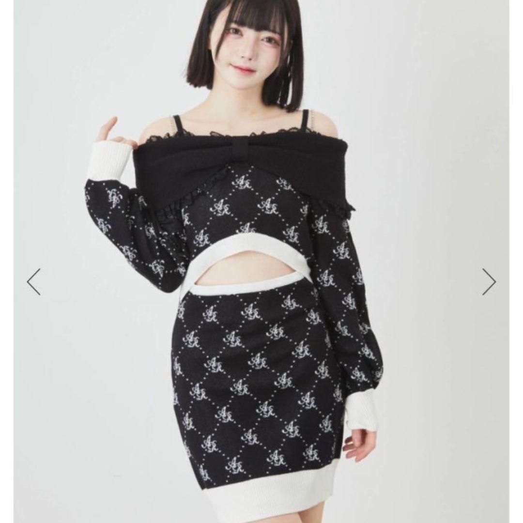 Ank Rouge フロント開きモノグラムワンピース