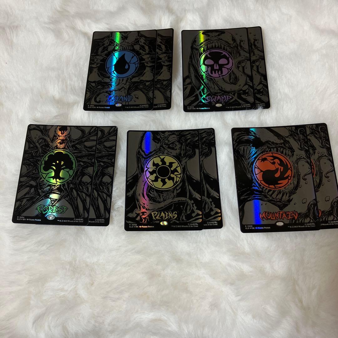 MTG SLD スパイダーマンレイズドFOIL 基本土地 10枚セット