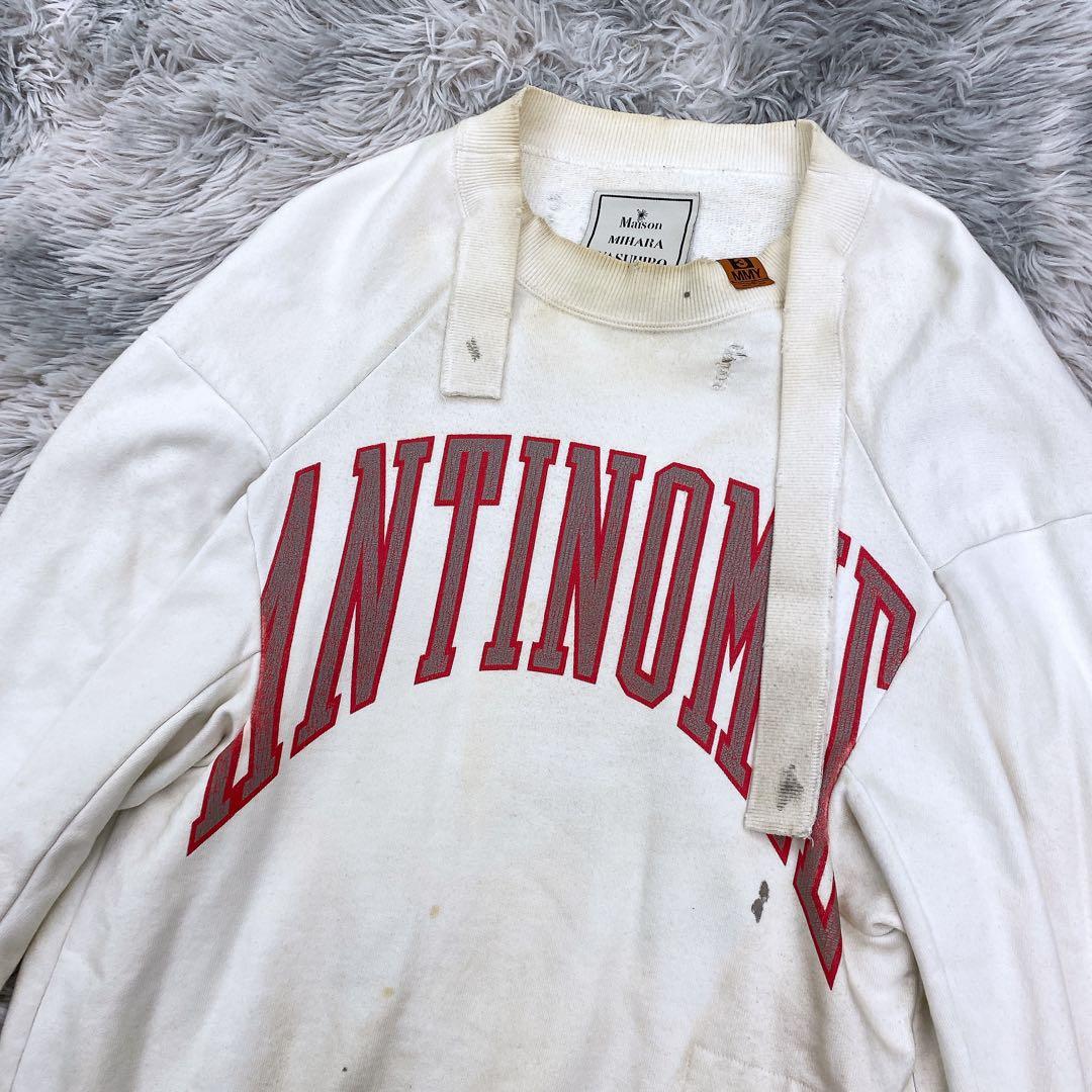 22AW ミハラヤスヒロ ビンテージ加工スウェット ドッキング襤褸