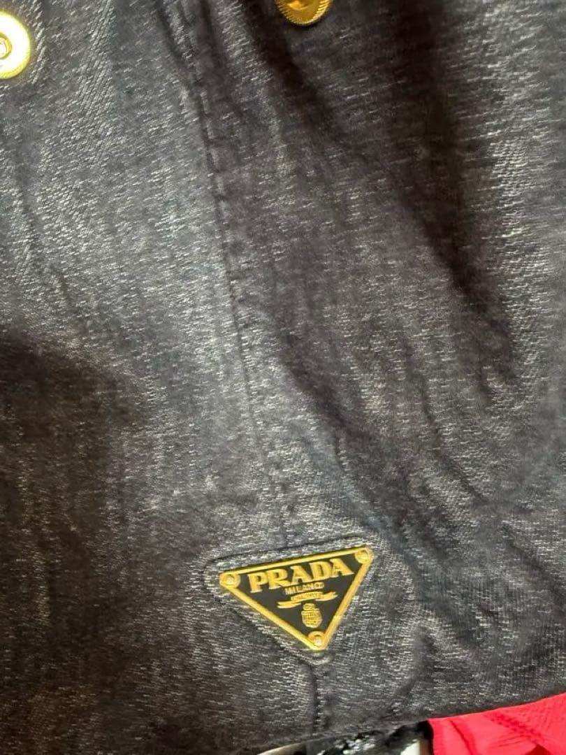 PRADA カナパ ダークグレー トートバッグ