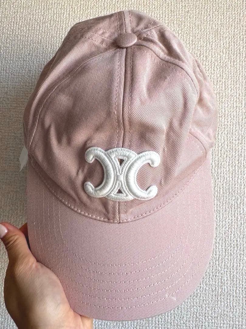 CELINE ピンク キャップ S 藤田ニコル着用モデル