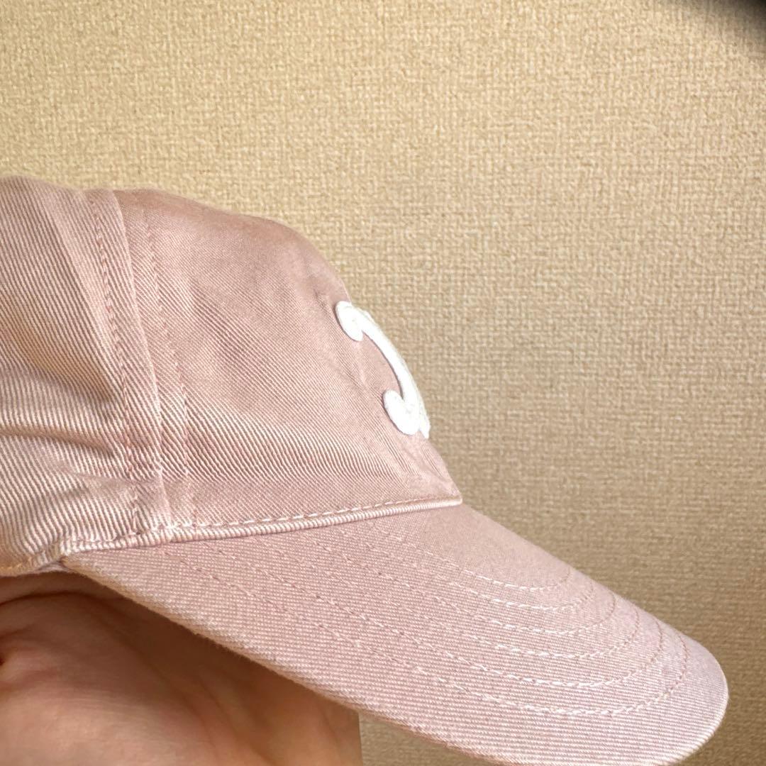 CELINE ピンク キャップ S 藤田ニコル着用モデル