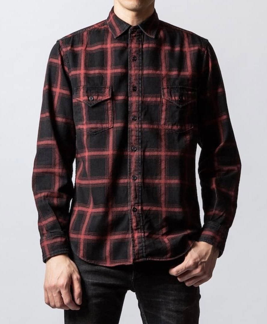 【キムタク愛用ブランド】 マインデニム Denim Check Red サイズ3