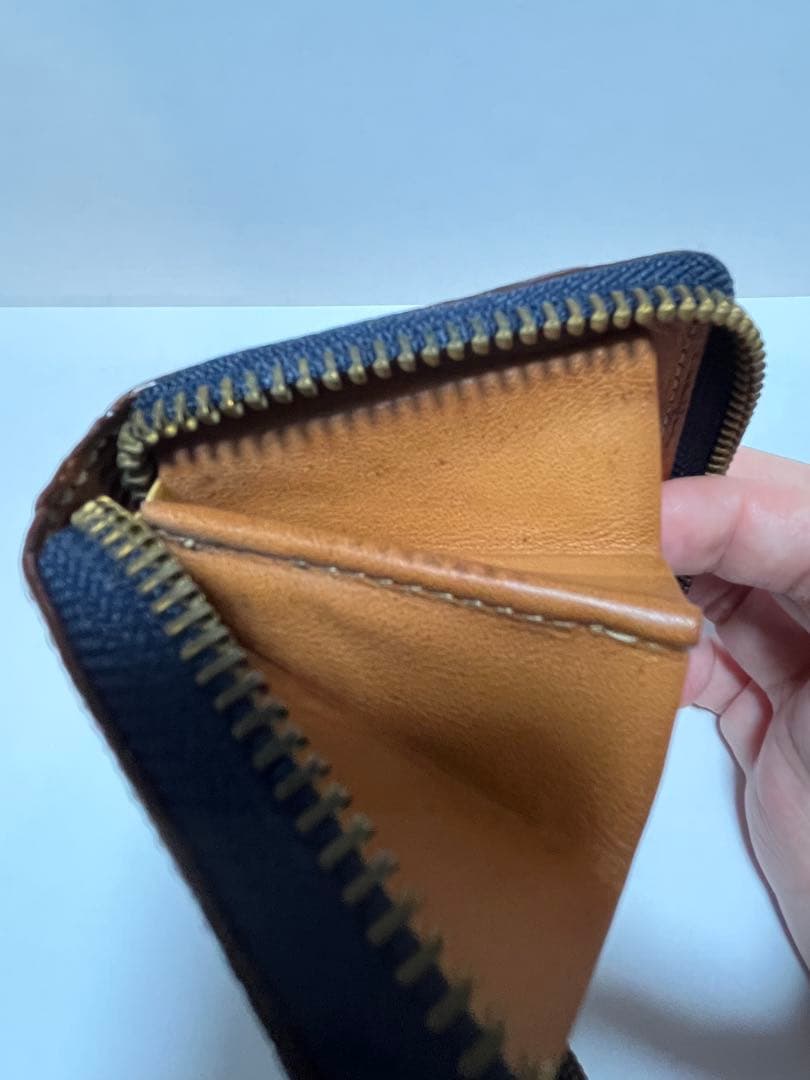 【美品】GANZO ガンゾ　リザード　トカゲ革　小銭入れ　ネイビー