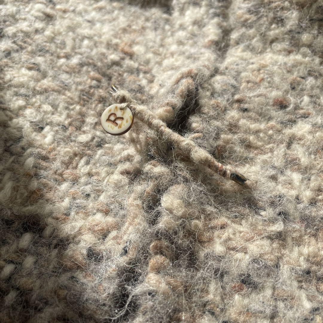 美品 希少【45R Bandou-Rツィード風ニットカーディガン】