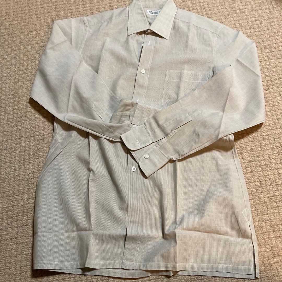 Charvet シャルべ　ストライプ 長袖シャツ　クリーニング済　フランス製