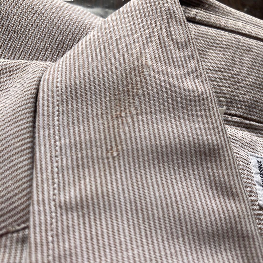 Charvet シャルべ　ストライプ 長袖シャツ　クリーニング済　フランス製