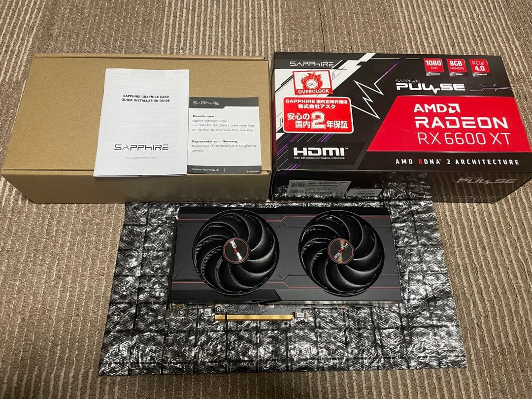 （動作品・ジャンク扱）SAPPHIRE Radeon RX 6600 XT