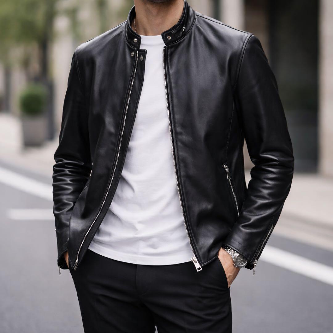 vital monsieur nicole✨極美品ラムレザーライダースジャケット