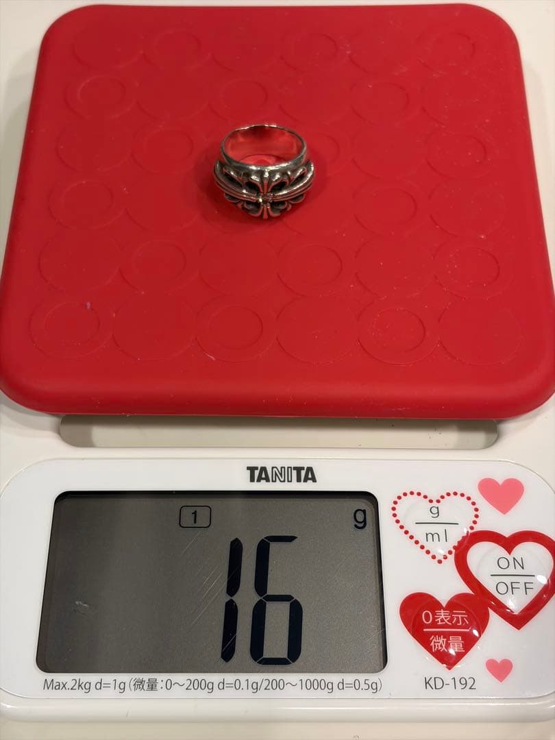 ChromeHeartsクロムハーツ フローラルクロスリングw/1ダイヤ18号