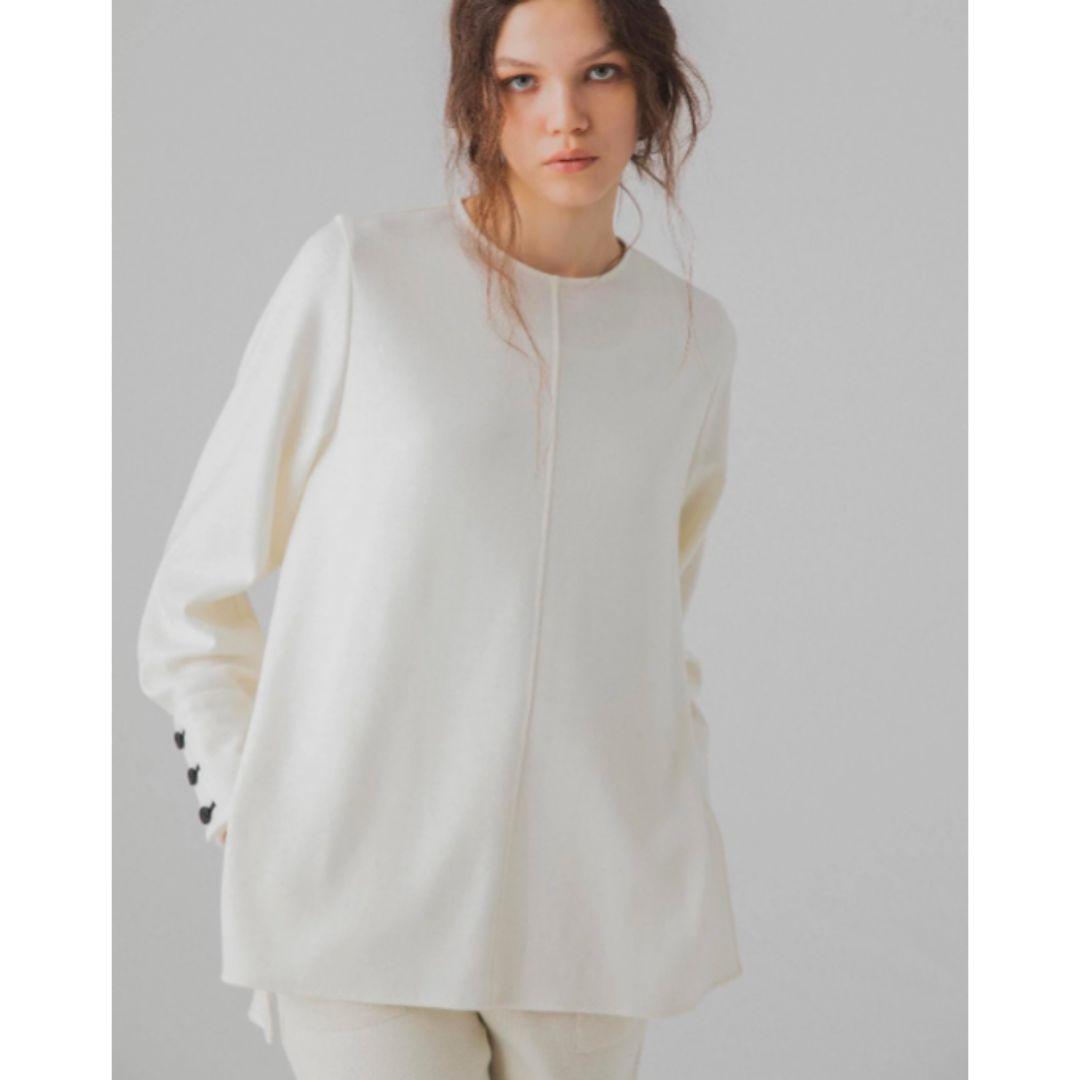 LOHEN ローヘン ウール ボリュームスリーブ ブラウス アイボリー F