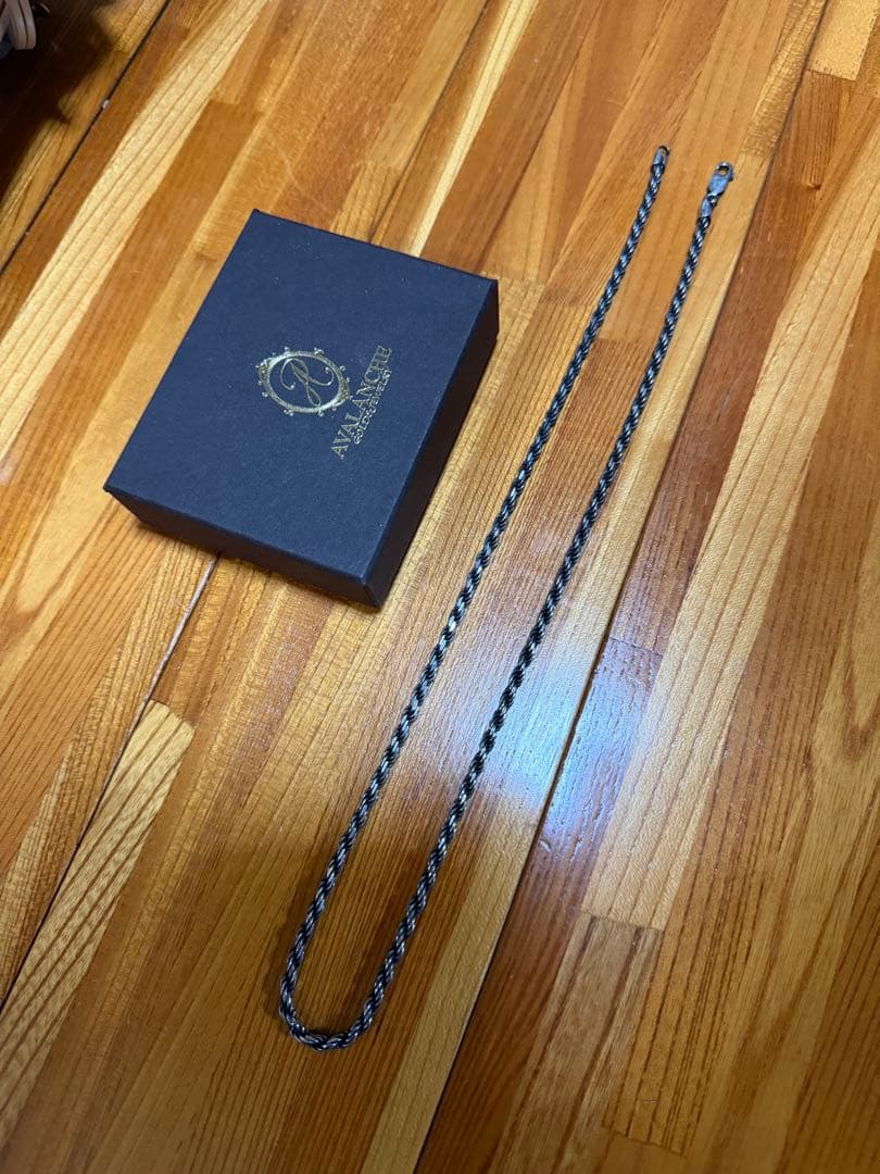 AVALANCHE シルバー ロープネックレス 幅3.5mm 55cm いぶし