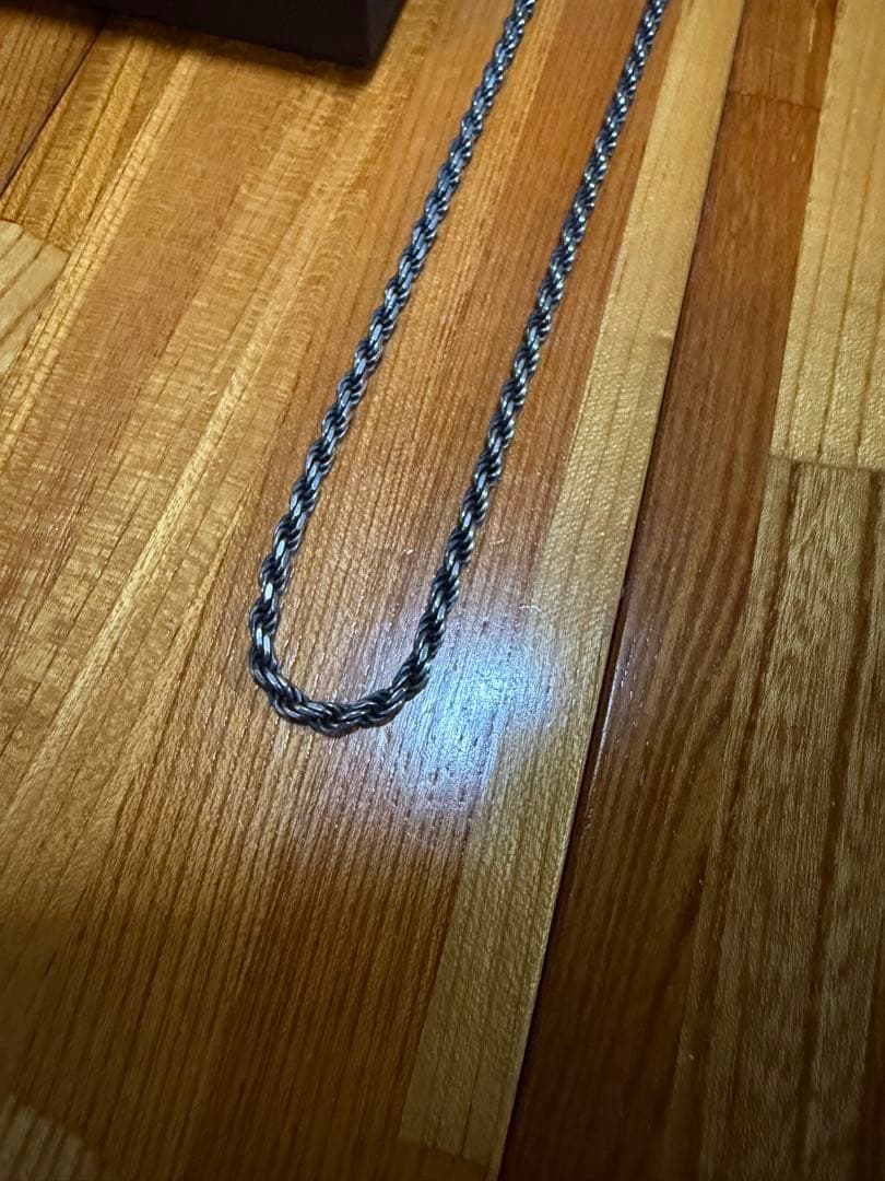 AVALANCHE シルバー ロープネックレス 幅3.5mm 55cm いぶし