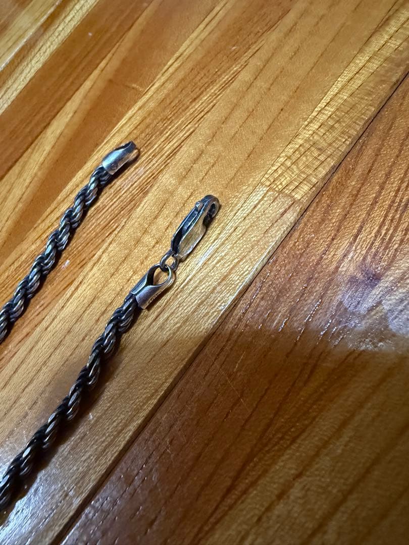 AVALANCHE シルバー ロープネックレス 幅3.5mm 55cm いぶし