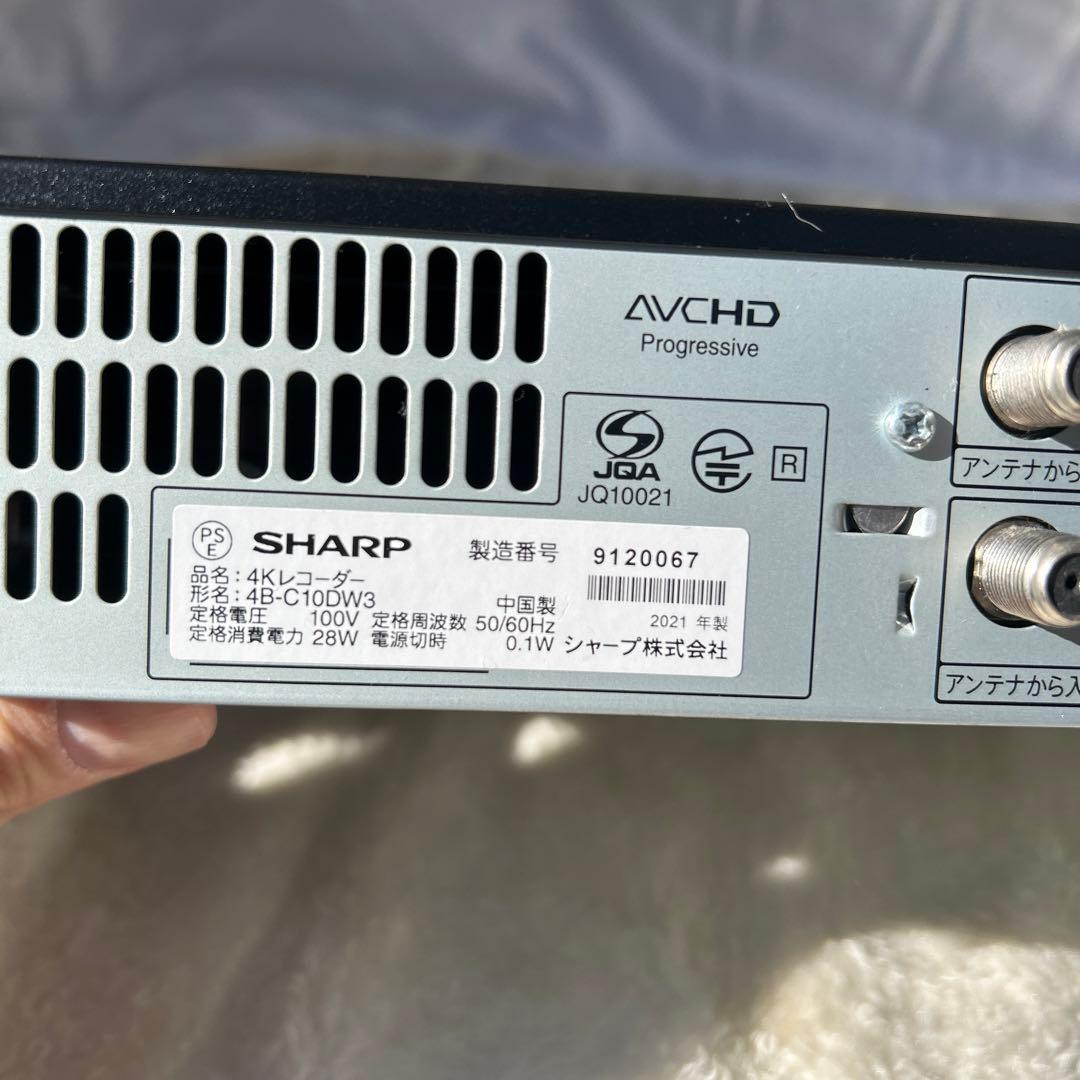 テ*ム様 SHARP AQUOS 4Kレコーダー 4B-C10DW3