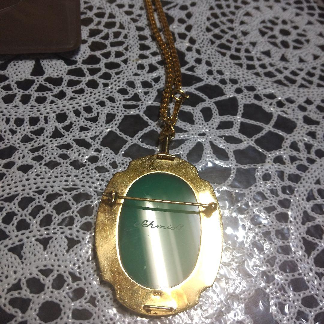 専用K18　オニキスカメオ　ブローチ＆ペンダントトップ兼用鑑付