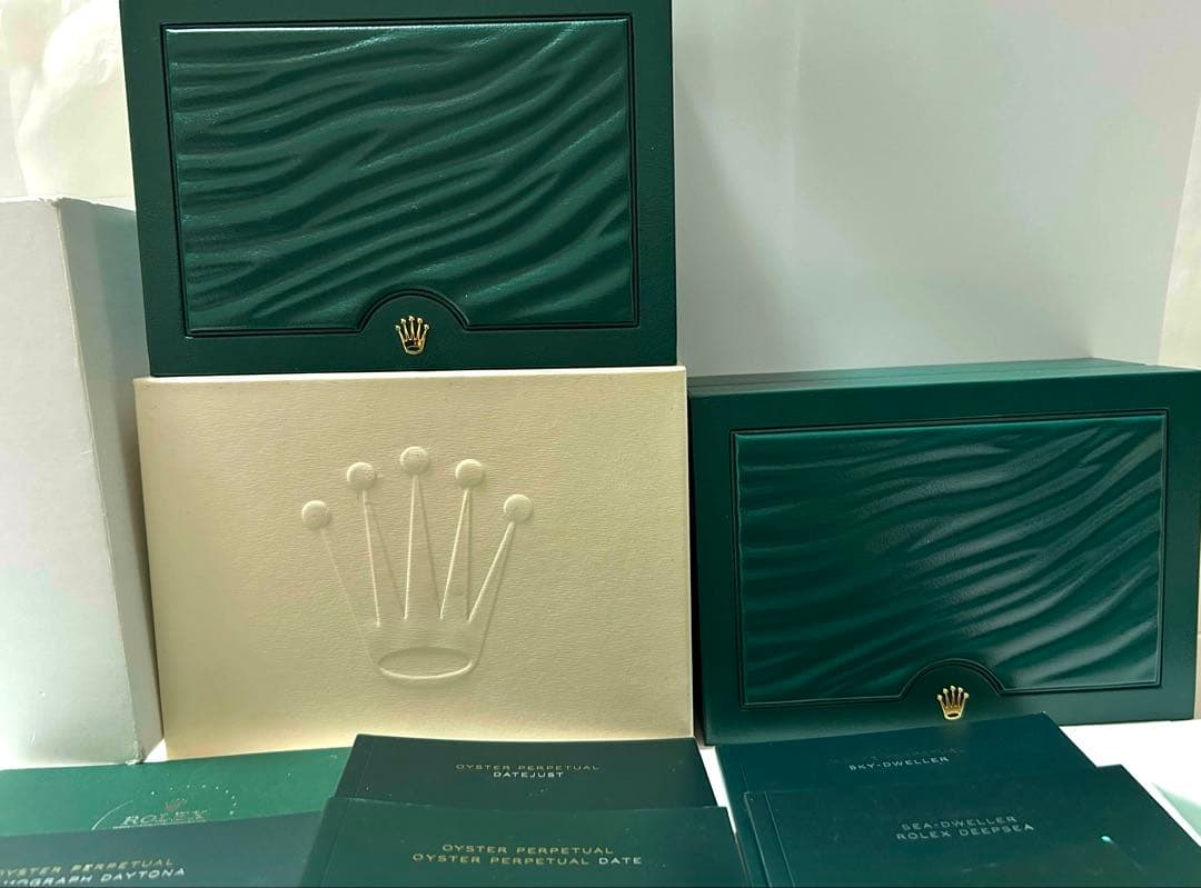 ロレックス純正デイトナ・デイトジャストMサイズ BOX 2箱 付属品 計32点