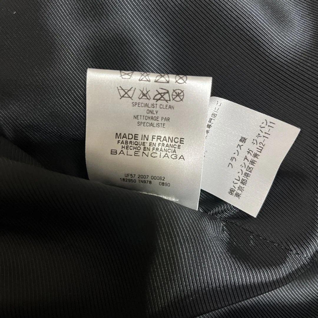 バレンシアガ　フード付きレザージャケット