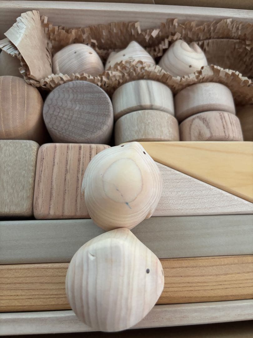 木製　積み木　スロープ　隈本コマ