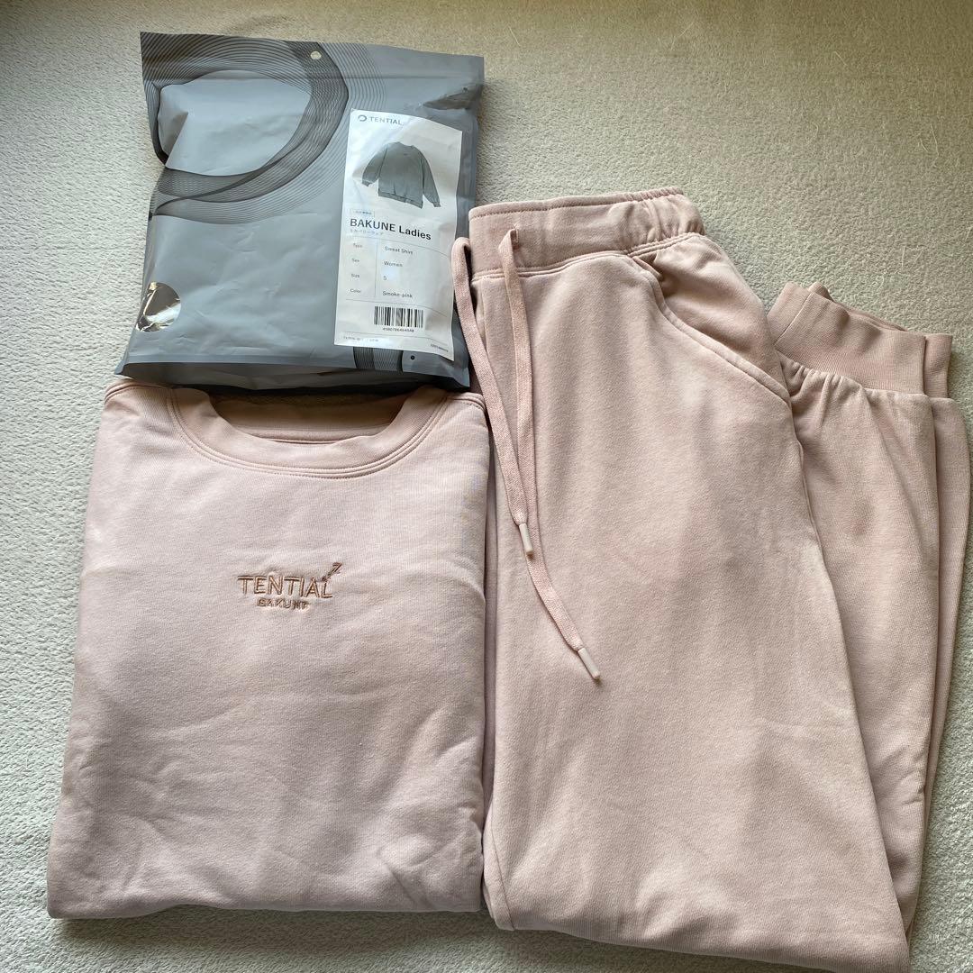 【BAKUNE】 バクネ レディース スウェット上下セット S スモークピンク