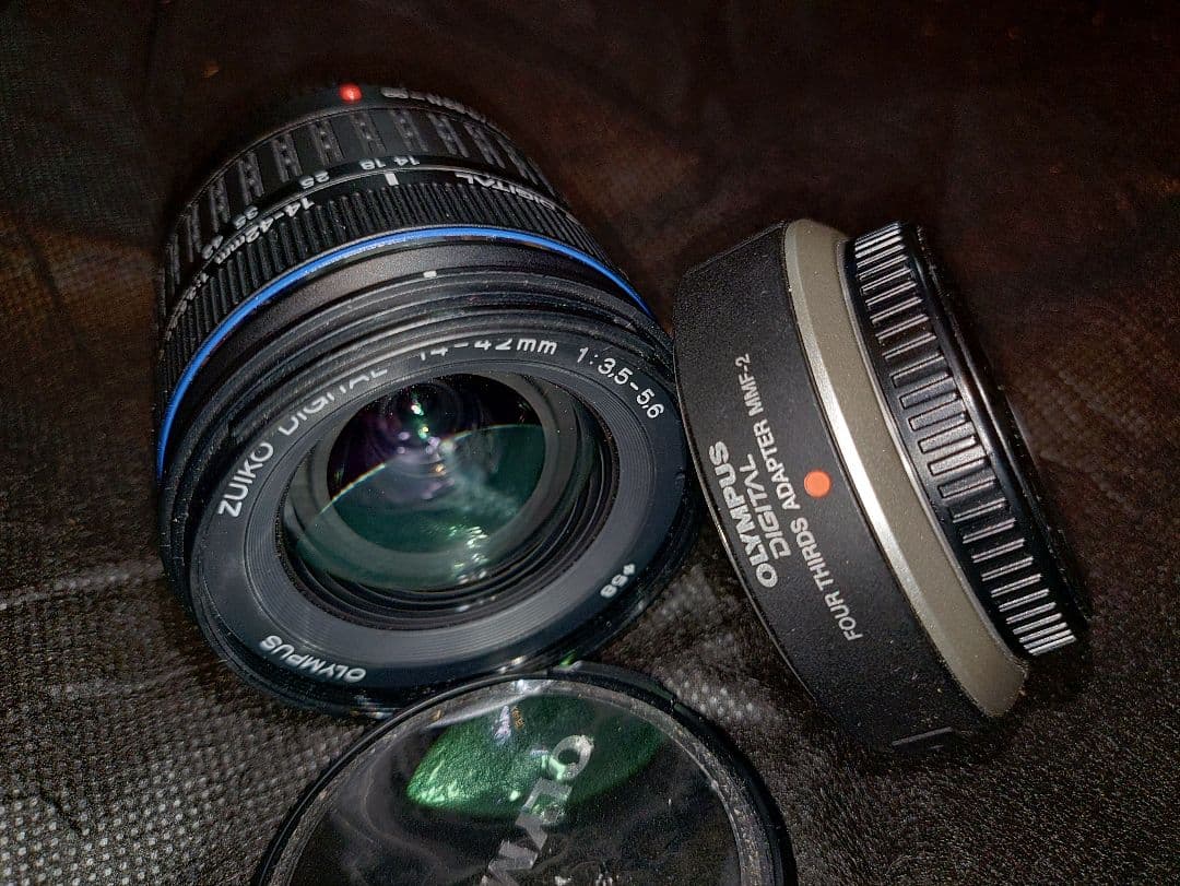 ZUIKO DIGITAL 14-42mm + レンズアダプターMMF-2