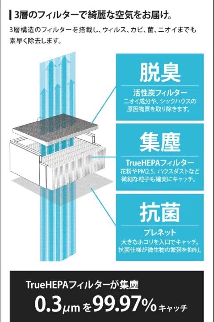 〈新品未開封〉空気清浄機BALMUDA ThePure A01A-GR