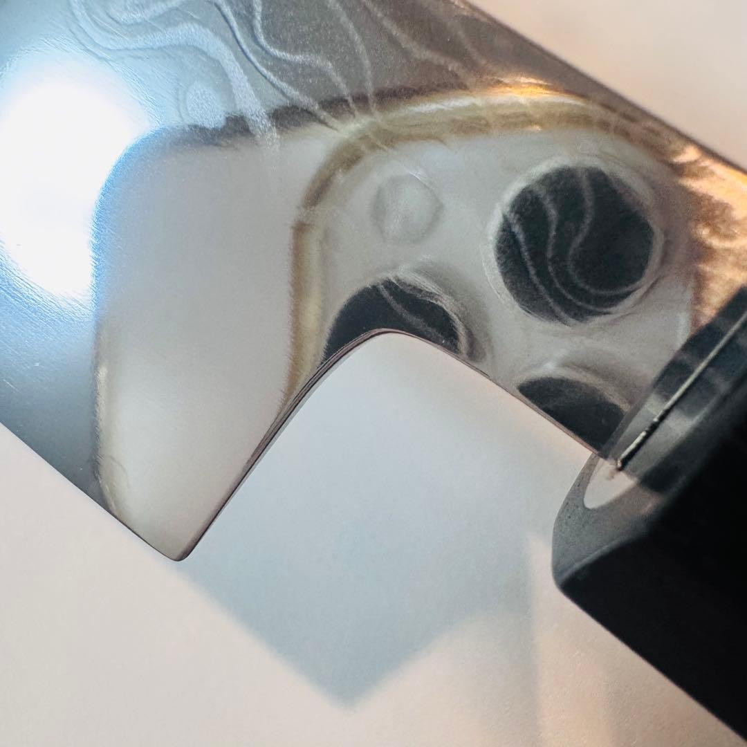 270mm ダマスカス墨流し柳刃包丁 黒檀八角柄 鏡面仕上げ 刺身用